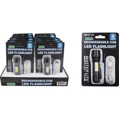 Diamond Visions Black COB Rechargeable LED Flashlight 08-2577 Pack of 12, 12 - Kroger