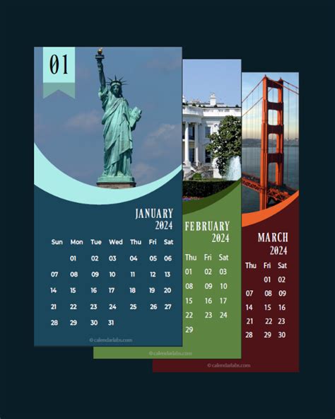 Desktop Calendar 2024 Template - Siana Dorothea