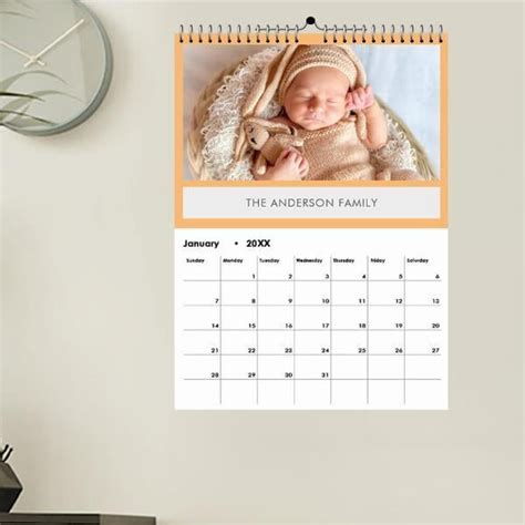 Buy Family Photo Design Customized Photo Printed Spiral Wall Calendar ...