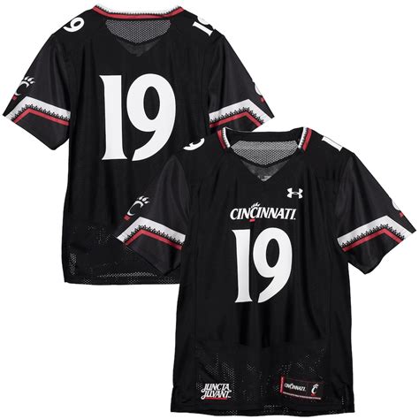 Under Armour #19 Cincinnati Bearcats Youth Black Replica Football Jersey