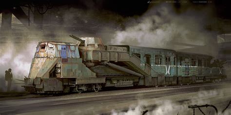 Armoured train, Concept art for Metro 2033: Last Light by Vlad Tkach : r/ImaginaryVehicles