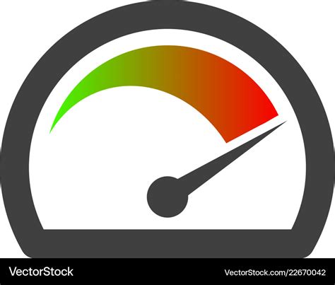 Speed gauge flat icon symbol Royalty Free Vector Image