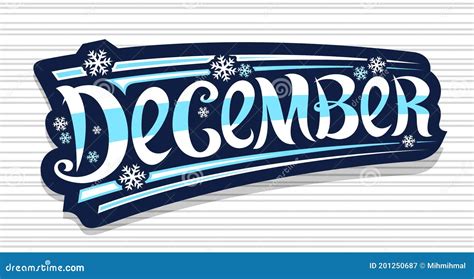 Vector banner for December stock vector. Illustration of concept - 201250687