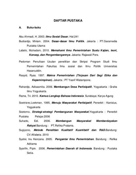 Contoh Penulisan Daftar Pustaka Skripsi - IMAGESEE