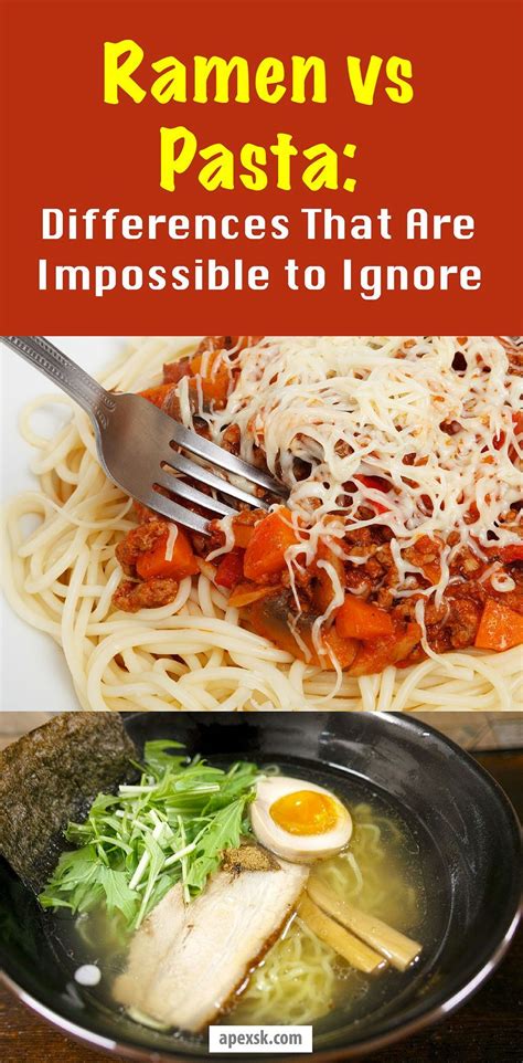 11 Crucial Differences Everyone Should Know: Ramen vs. Pasta | Pasta toppings, Ramen toppings ...