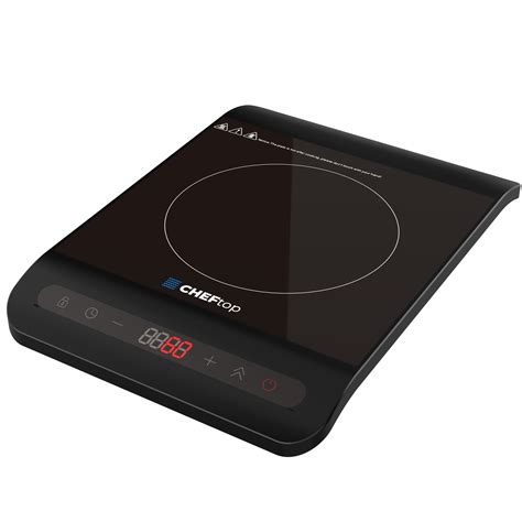 Cheftop Single Burner Induction Cooktop - Portable 120V Digital Ceramic Top 1300 Watt, Touch ...