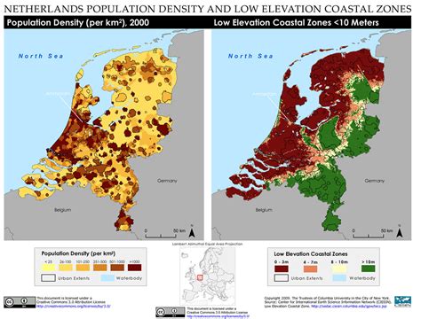 Netherlands: Population Density and Low Elevation Coastal … | Flickr