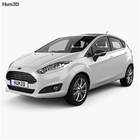 Ford Fiesta 5-door with HQ interior 2016 3D model - Download Hatchback ...