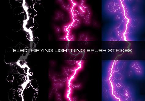 18 Electrifying Lightning Brush Strikes | Free Photoshop Brushes at ...