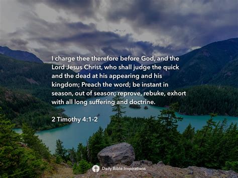 2 Timothy 4:1-2 | Daily Bible Inspirations