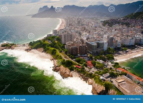 Aerial View on Rio De Janeiro Stock Image - Image of hill, ocean: 18909567