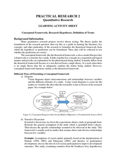 SOLUTION: Conceptual framework research hypotheses definition of terms - Studypool