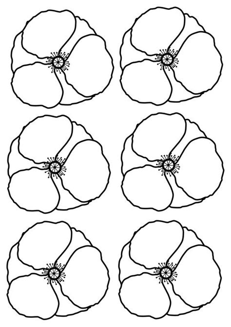 Free printable poppy remembrance day craft with printable template and ...