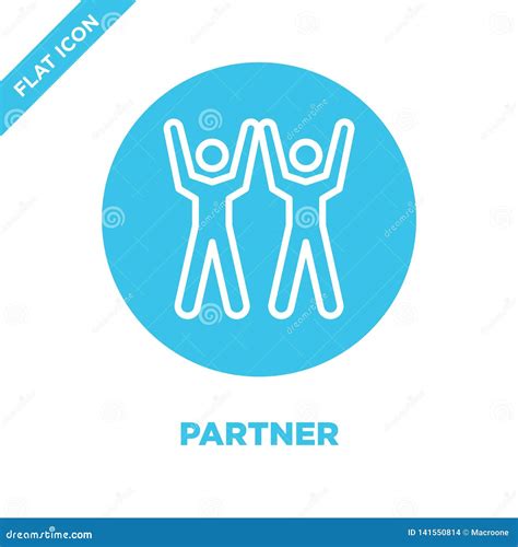 Partner Icon Vector. Thin Line Partner Outline Icon Vector Illustration Stock Vector ...