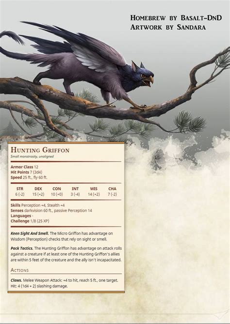 Some creatures for Dnd 5e | Animal companions, Mythical creatures, D&d ...