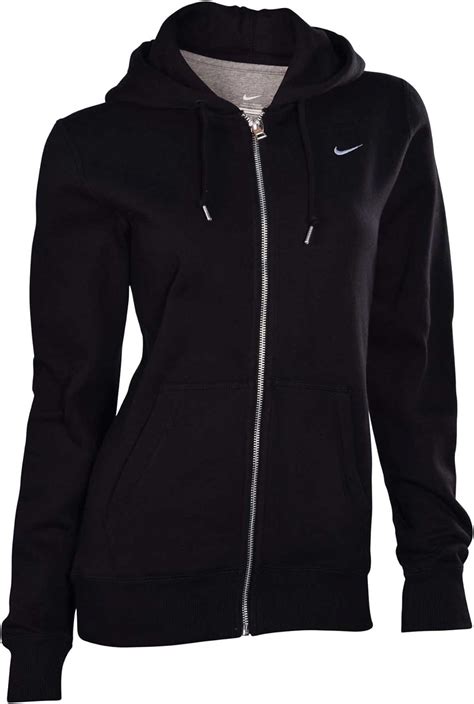 Amazon.com: Nike Women's Classic Fleece Zip Up Hoodie Black medium: Clothing