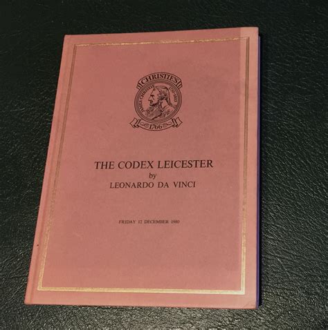 CODEX LEICESTER. Christie's auction sale Catalogue: Friday 12 December 1980. Includes the ...