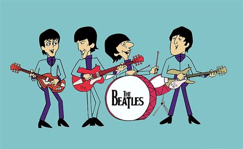 2560x800px | free download | HD wallpaper: The Beatles Cartoon HD Wallpaper, The Beatles clip ...