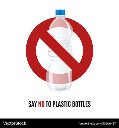 Say no plastic bottles banner Royalty Free Vector Image