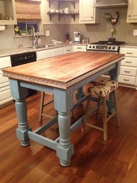 44 Awesome Rustic Kitchen Island Design Ideas - PIMPHOMEE