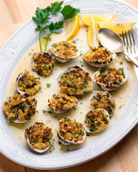 Clams Oreganata - Stuffed With Garlicky Breadcrumbs - Sip and Feast