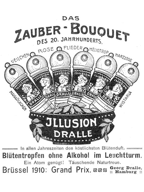 Dralle, ‘Illusion’ perfumes advertisement, 1910. Scent, Advertising, Perfume, Vintage, Daffodils ...