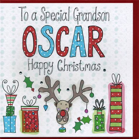 Personalised Grandson Christmas Card By Claire Sowden Design