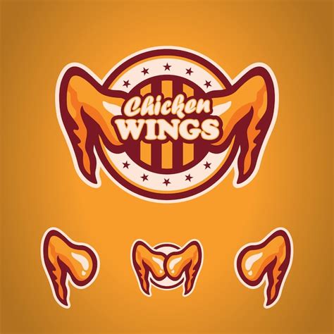 Premium Vector | Chicken wings logo