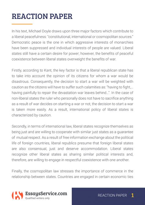Writing a Reaction Paper in APA Format | Essaysservice.com