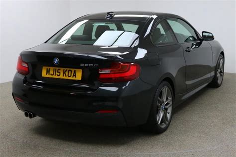 Used 2015 BLACK BMW 2 SERIES Coupe 2.0 220D M SPORT 2d AUTO 188 BHP for sale in Manchester ...