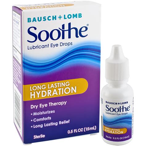 Bausch & Lomb Soothe Eye Drops Long Lasting Hydration, 0.5 fl oz - Walmart.com - Walmart.com