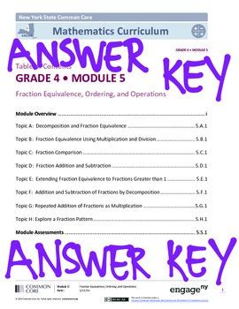 EngageNY (Eureka Math) Grade 4 Module 5 Answer Key by MathVillage