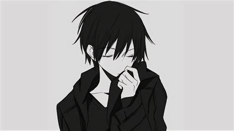 #439049 face, simple background, anime boys, monochrome, anime - Rare ...