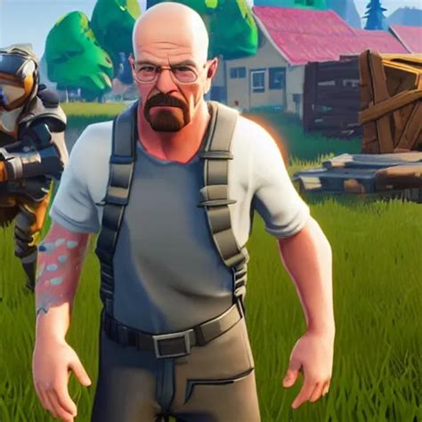 Walter White in Fortnite gameplay screenshot | Stable Diffusion | OpenArt