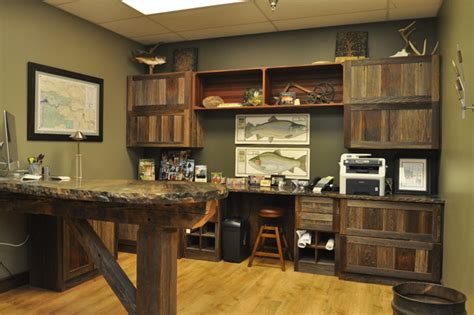 reclaimed barn wood office - Rustic - Home Office - Indianapolis - by ...