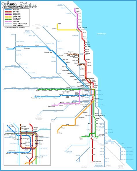 Chicago Subway Map - TravelsFinders.Com