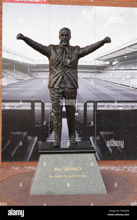 Statue Of Bill Shankly Outside Anfield Stock Photo - Alamy