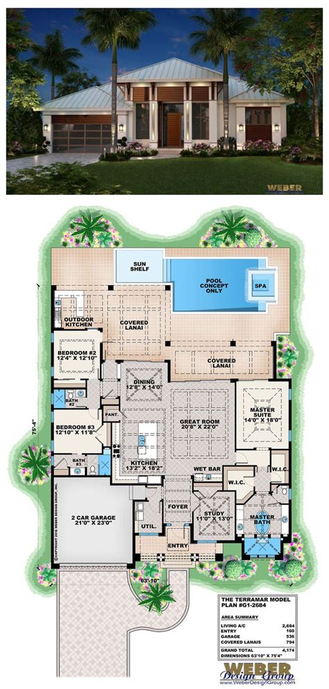 single story house floor plans Plans beach modern contemporary floor ...