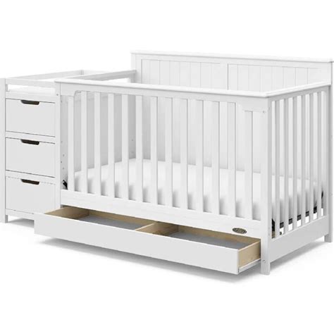 Foldable Mini Crib with Wheels for Baby Bedside Crib Bassinet