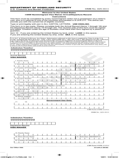 Form I 94 - Fill and Sign Printable Template Online | US Legal Forms