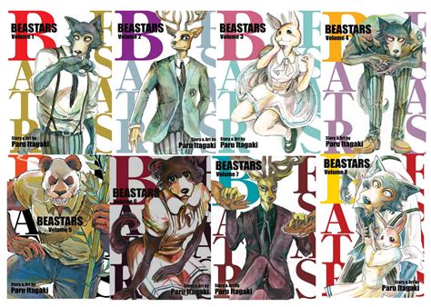 BEASTARS English MANGA Series by Paru Itagaki Set of Book Volumes 1-8 ...