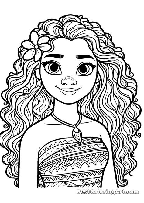 Moana Waialiki coloring page in 2024 | Unicorn coloring pages, Moana ...