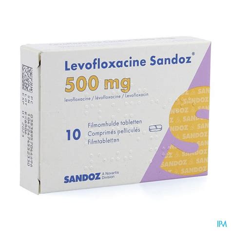 LEVOFLOXACINE SANDOZ FILMOMH 10 X 500 MG | Apotheek Thiels