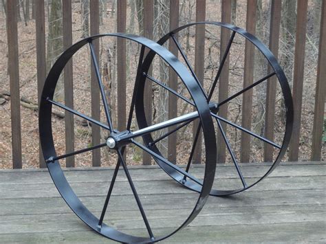 Steel Wagon Wheels and Axle Kit - Custom Wagon Wheels