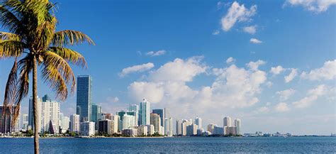 Miami Brickell City Skyline Florida Usa Photograph by Deejpilot - Fine Art America