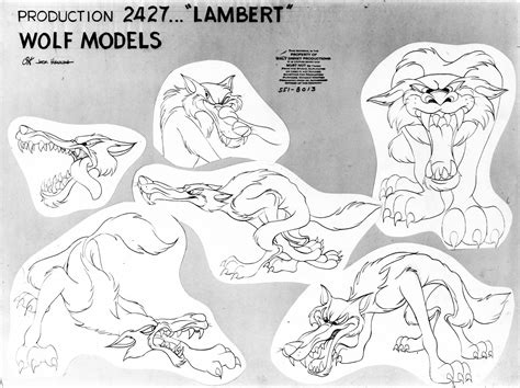 Lambert The Sheepish Lion Original Production Model Sheet: Wolf Models in 2022 | Character ...