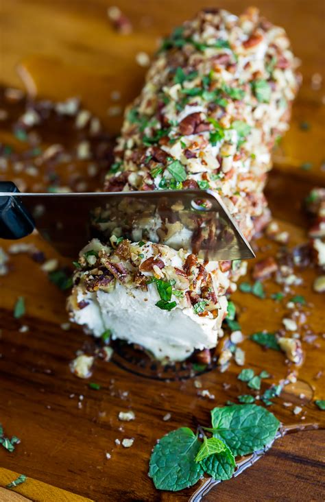 Maple Pecan Goat Cheese Log - Peas and Crayons