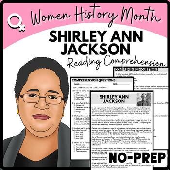 Women's History Month - SHIRLEY ANN JACKSON - Reading Comprehension - Biography