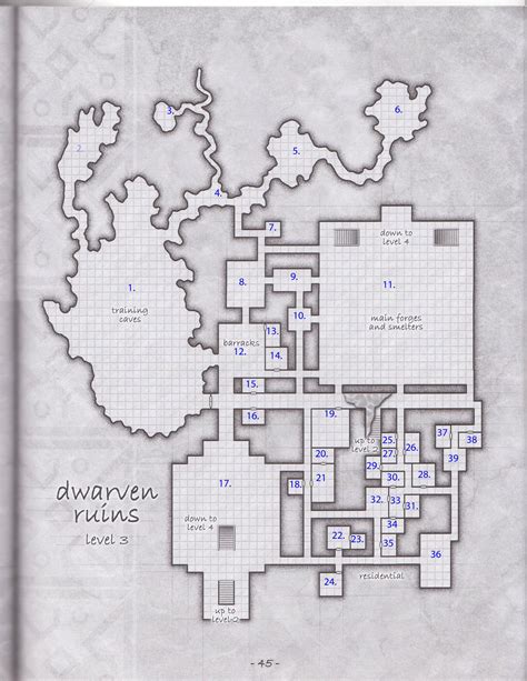 Dwarven Ruins | Floor: 3 | Dungeon maps, Fantasy map, Adventure map