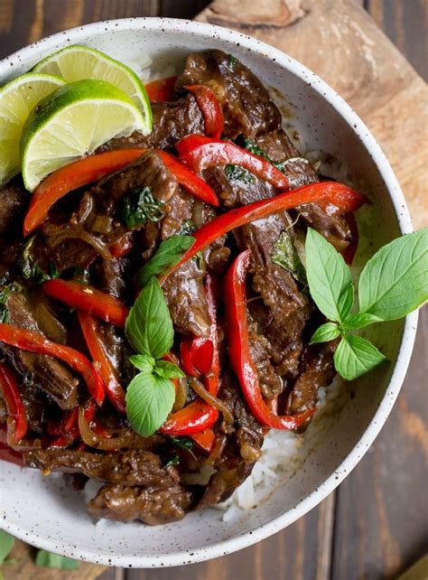 Thai Basil Beef Stir Fry - Wholesomelicious